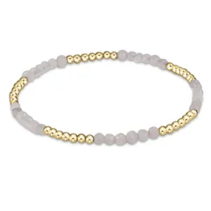 enewton 6.25" Blissful Pattern 2.5mm Bead Gemstone Bracelet - Moonstone