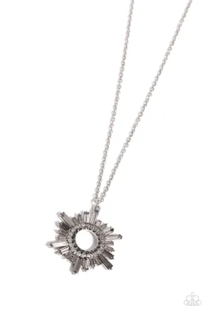 Enigmatic Edge - Silver Necklace - Paparazzi Accessories