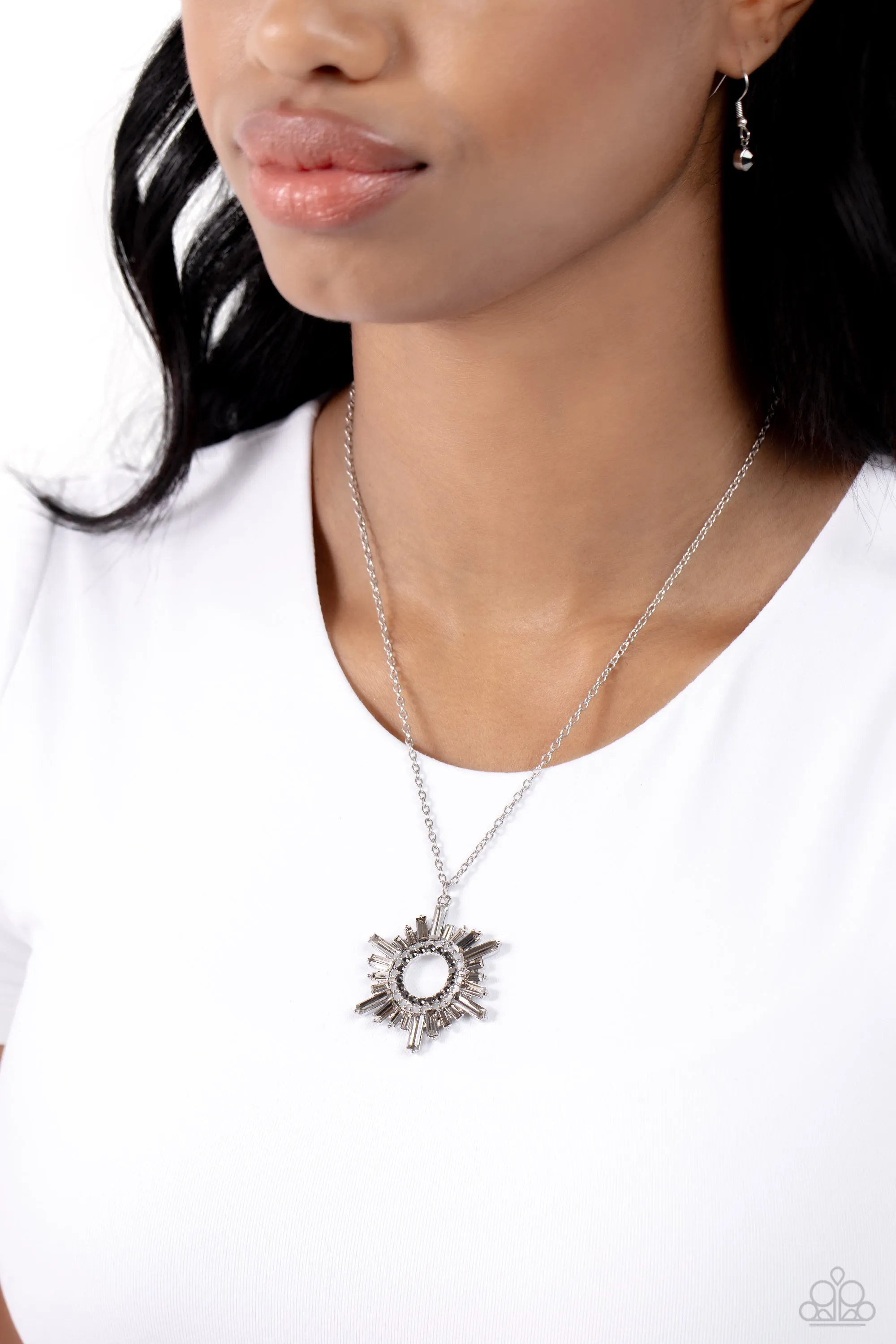 Enigmatic Edge - Silver Necklace - Paparazzi Accessories