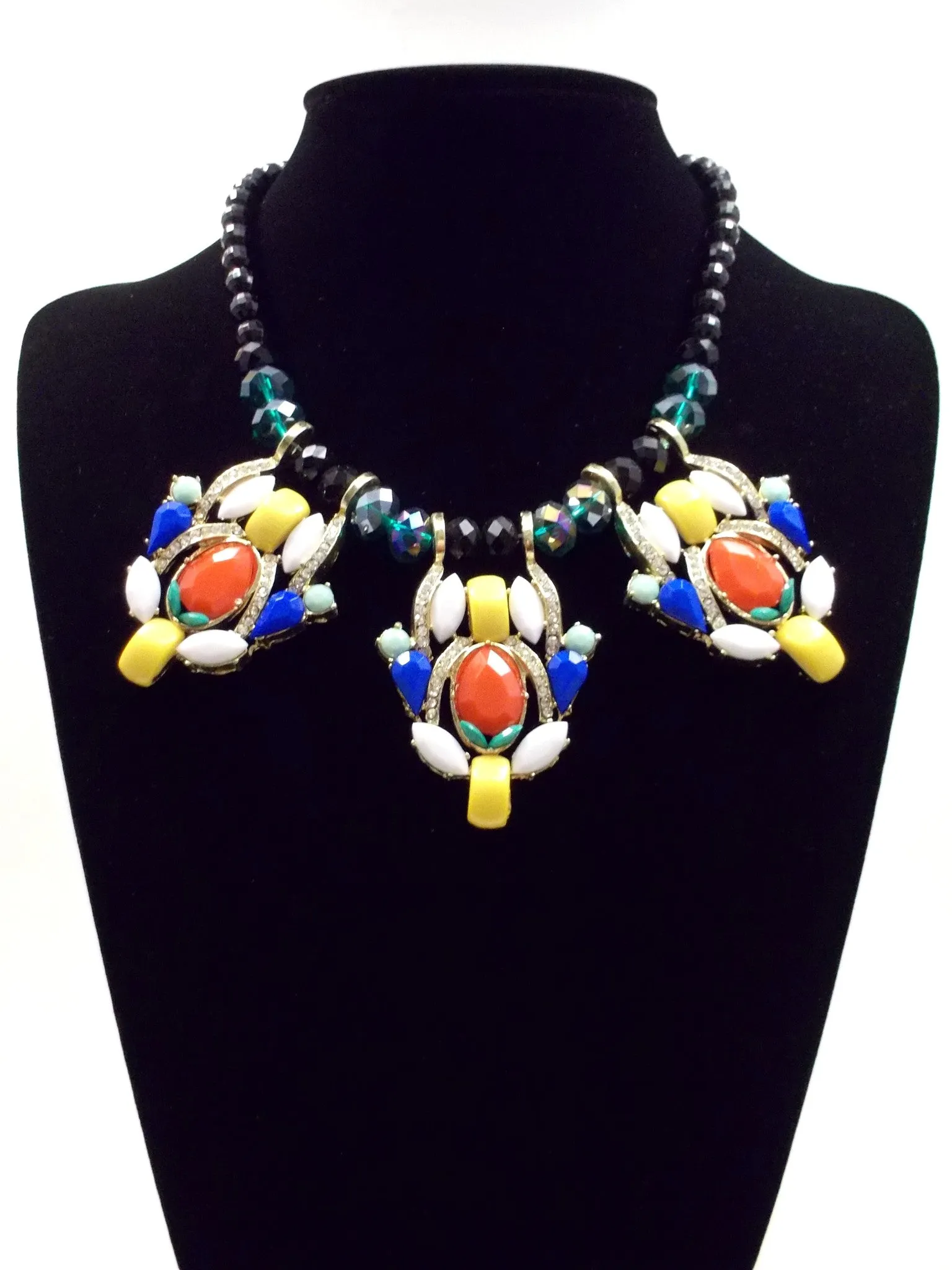 Fiesta Crystal Beaded Statement Necklace