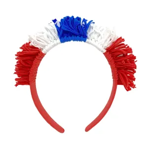 FRINGE HARD HEADBAND: cherry / ocean / white