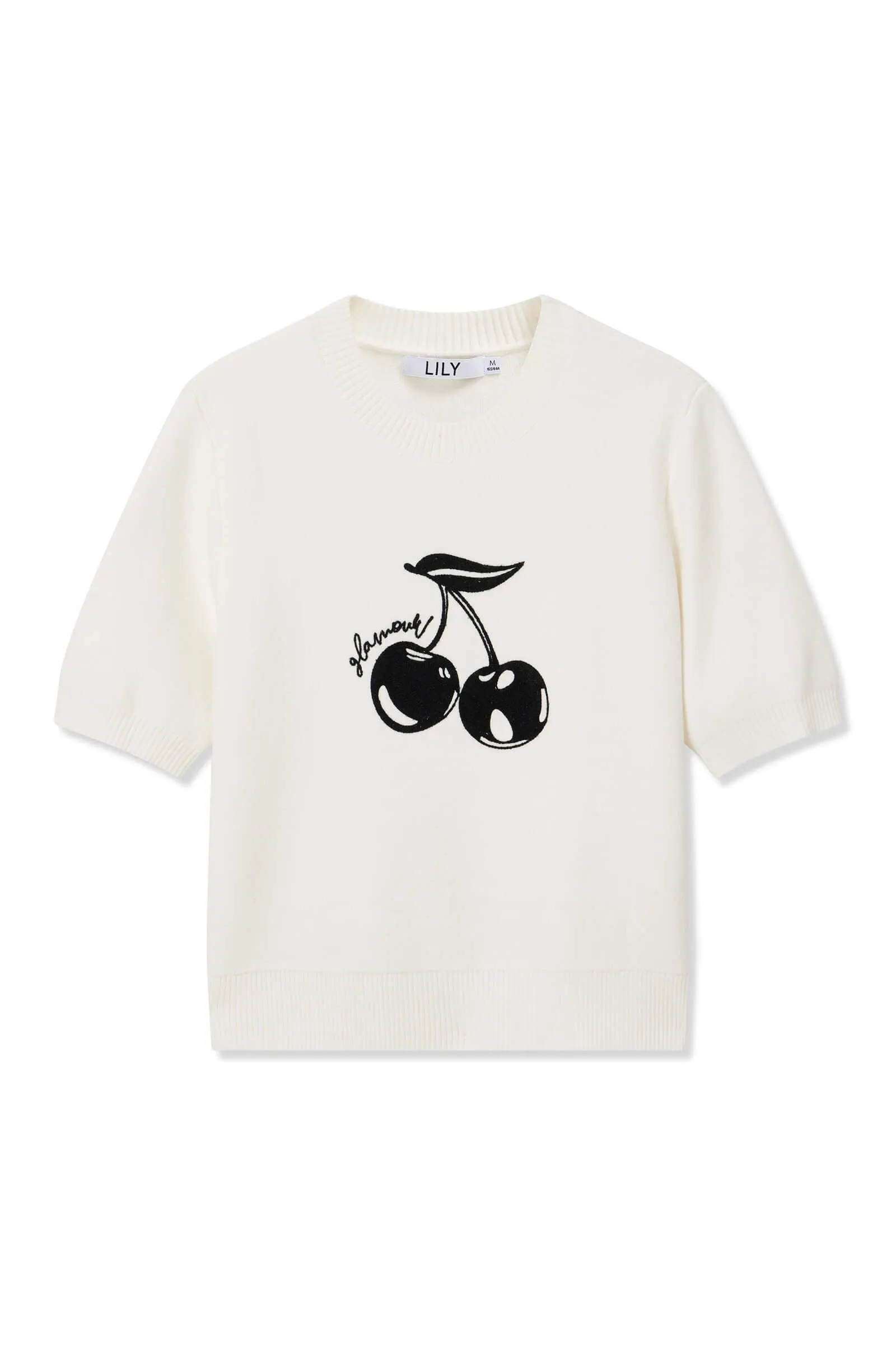 Fun Cherry Inlay Sweater
