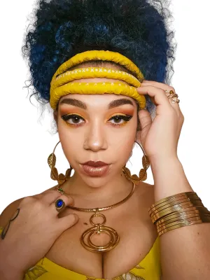 Golden Kente African wax print Headband
