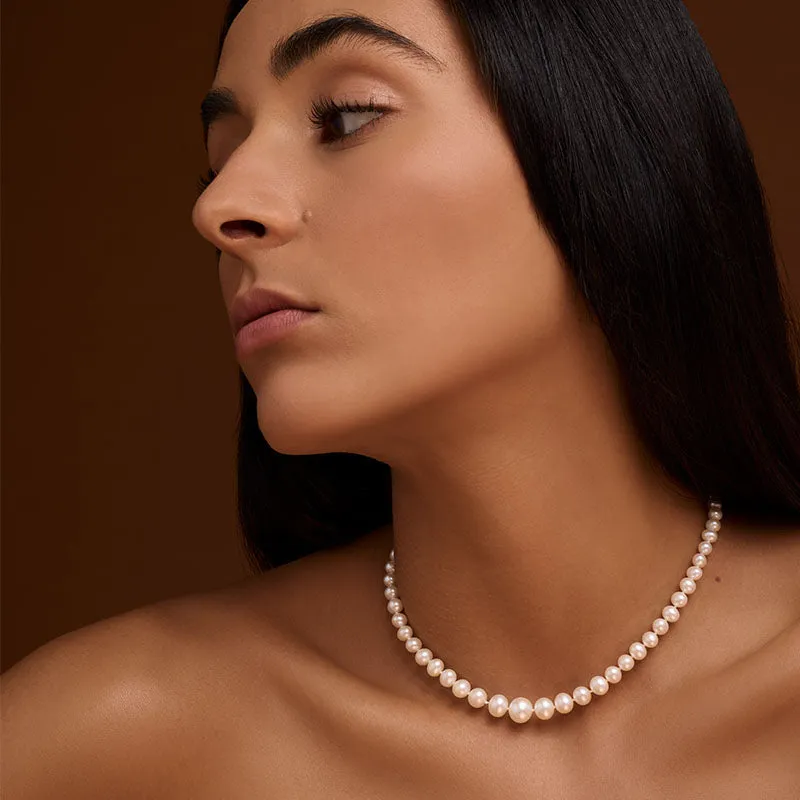 Graded Necklace, Pearl, 9kt Yellow Gold