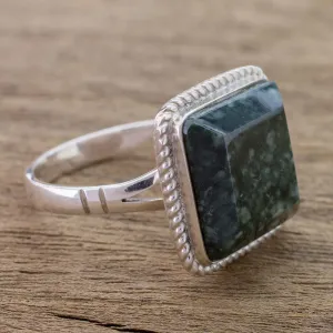 Guatemala Artisan Crafted Jade Ring - Life Itself | NOVICA