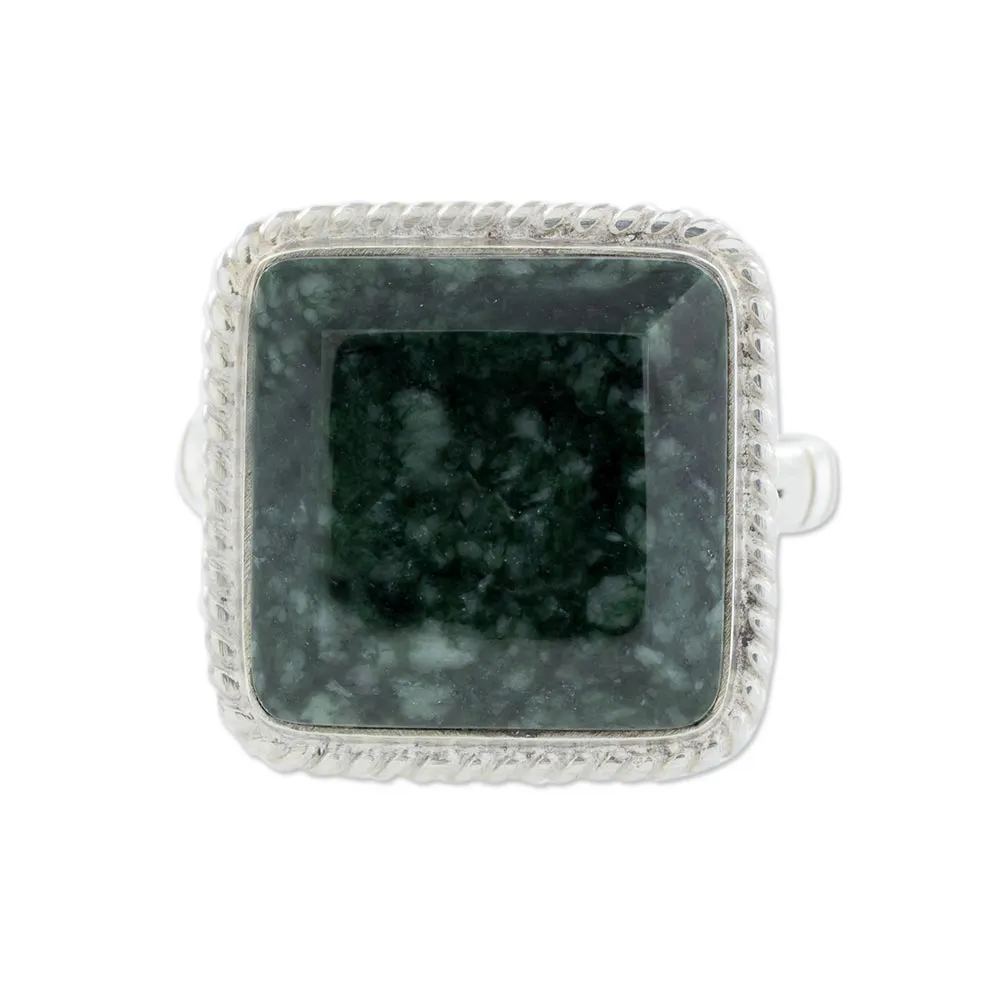 Guatemala Artisan Crafted Jade Ring - Life Itself | NOVICA