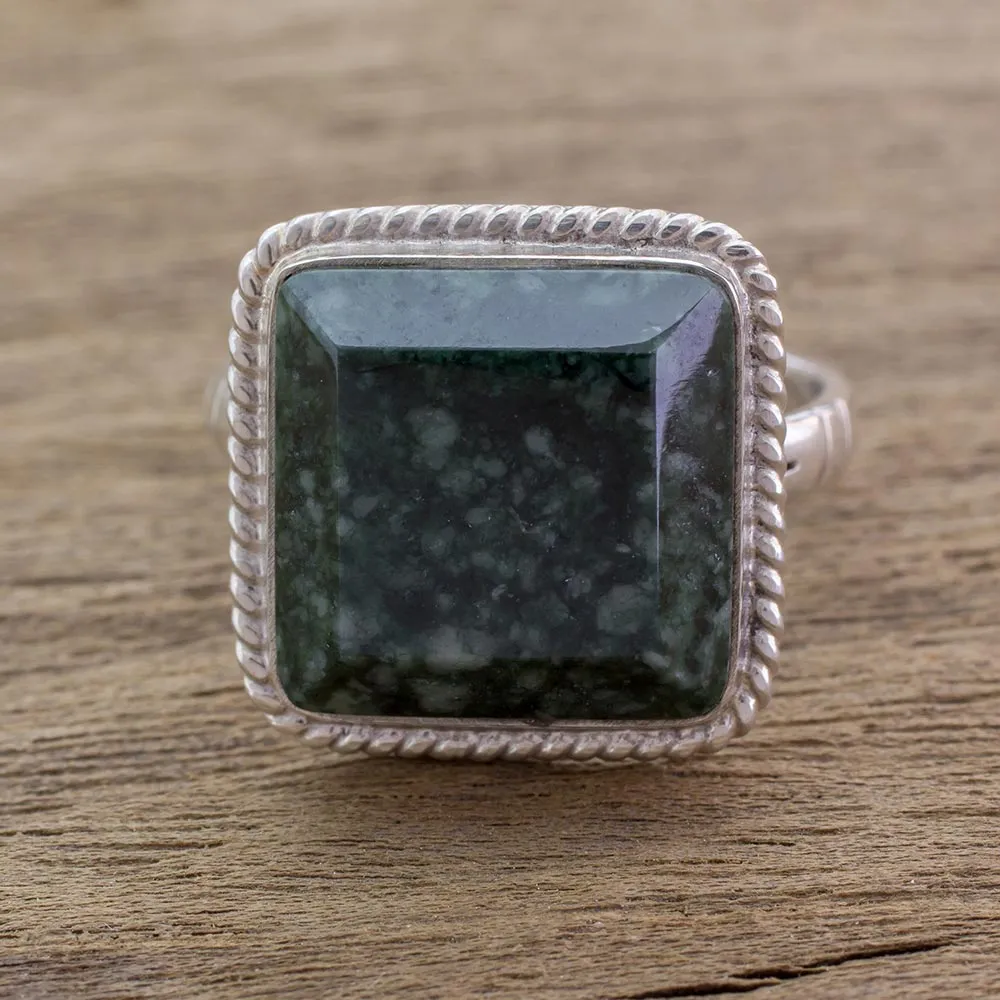 Guatemala Artisan Crafted Jade Ring - Life Itself | NOVICA