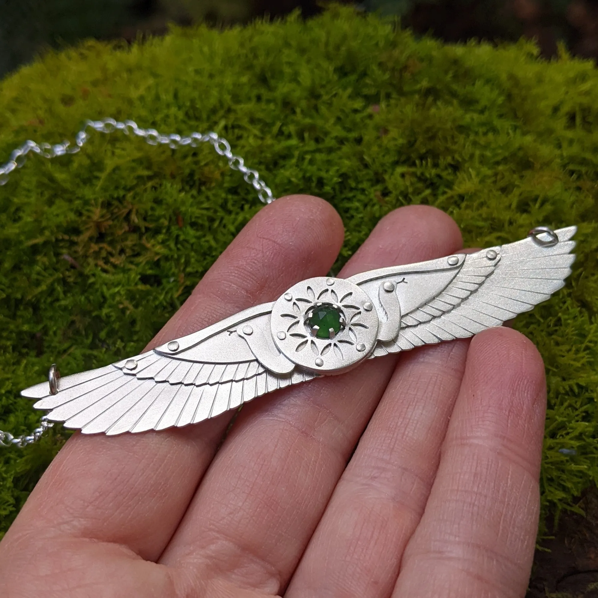 Handcut Serpentine Winged Disk