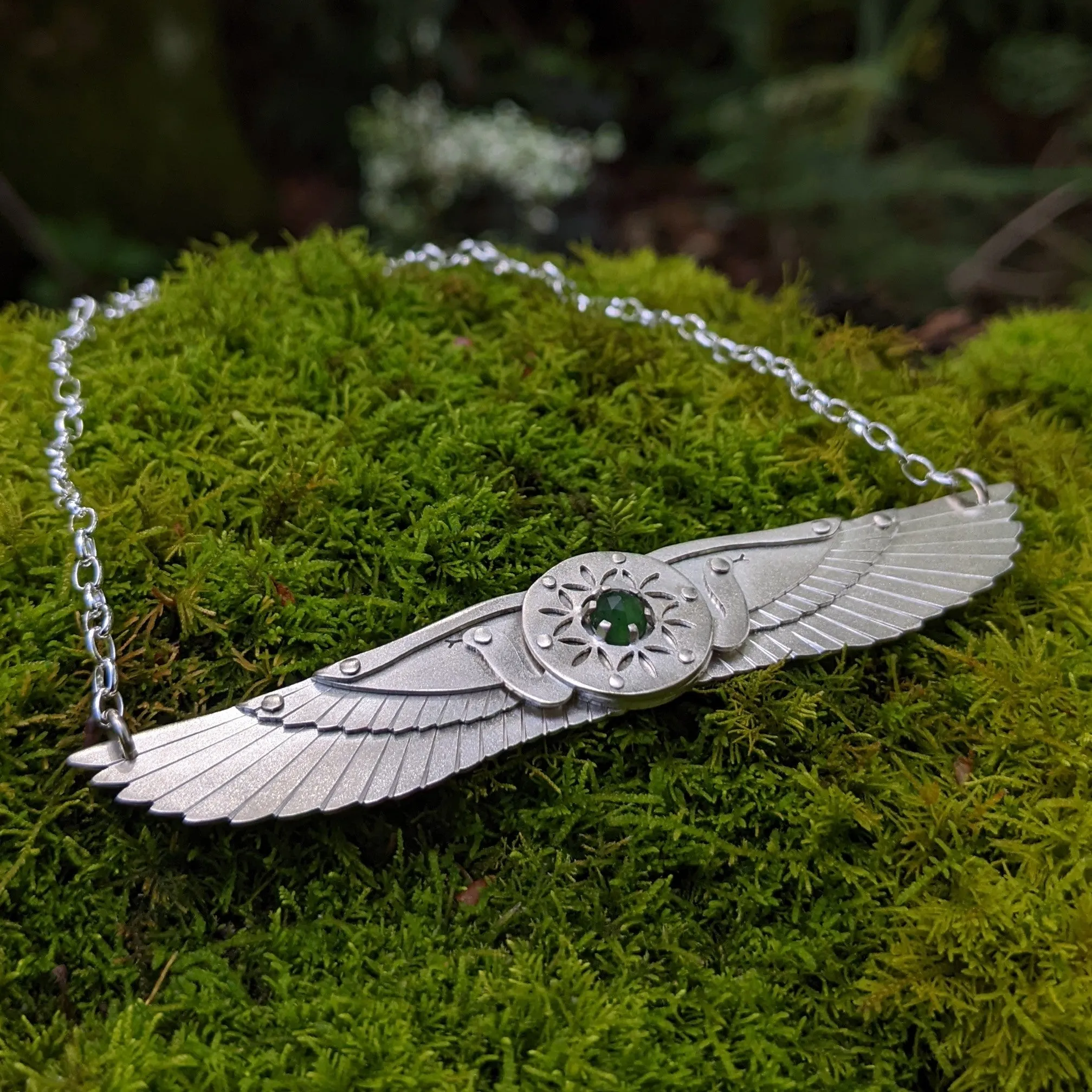Handcut Serpentine Winged Disk