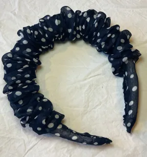 Handmade Polka Dot Sheer Ruffled Headband