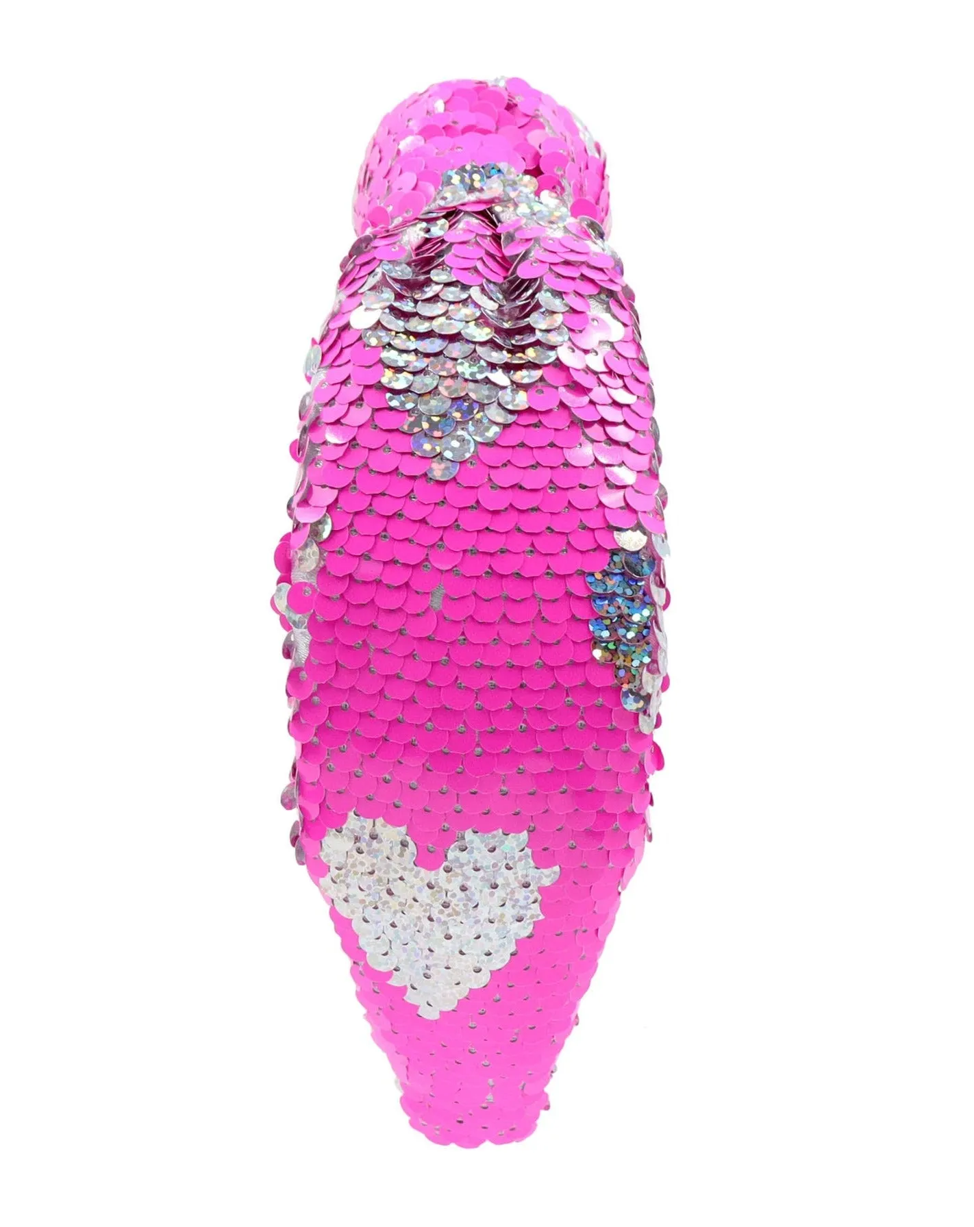 Hearts Sequin Pink Knot Headband
