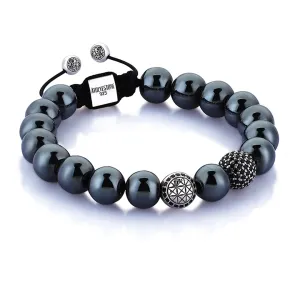 Hematite Beaded Signature Macrame Bracelet