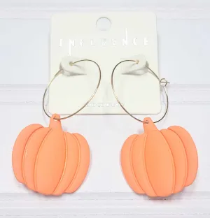 Hoop & Clay Earrings - Pumpkin