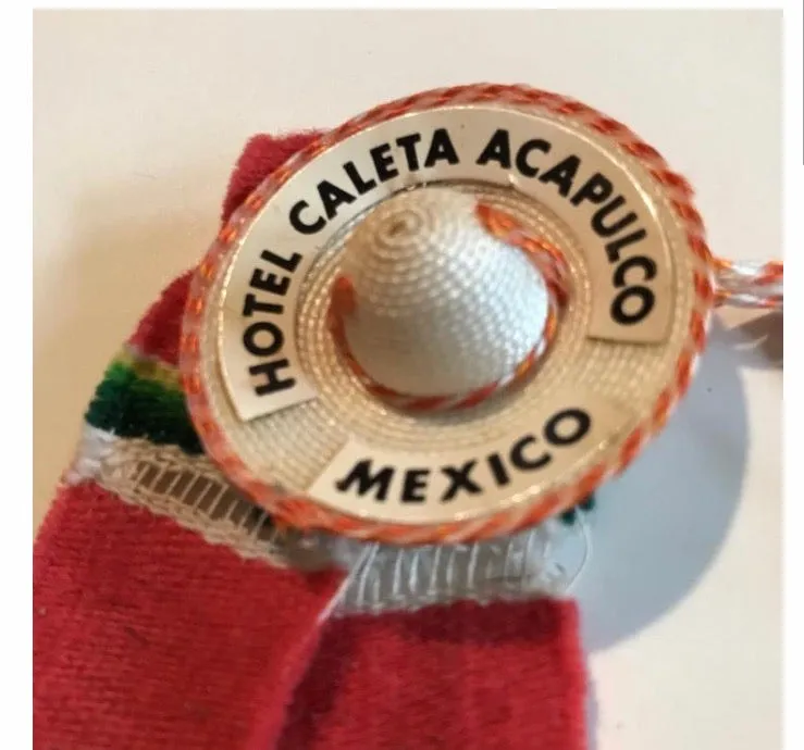 Hotel Caleta Mexican Sombrero and Blanket Brooch circa 1960s