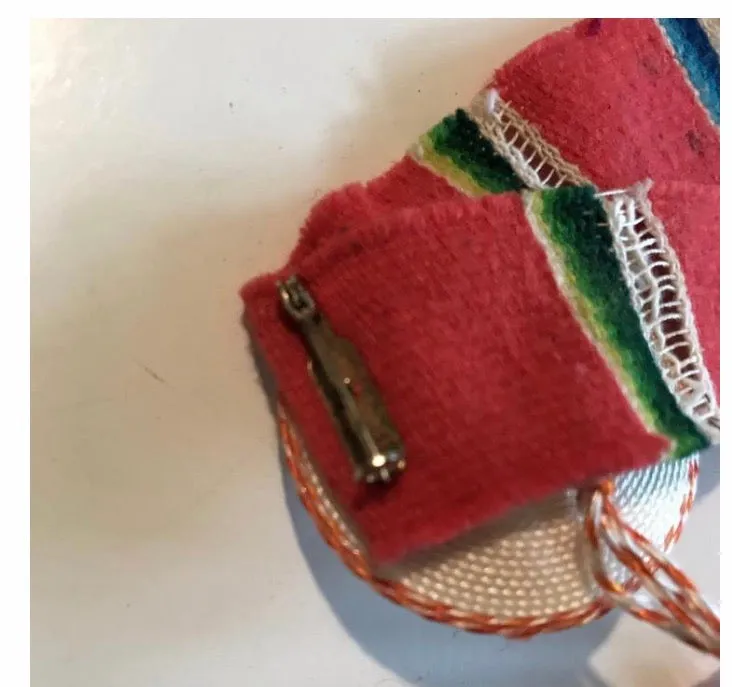 Hotel Caleta Mexican Sombrero and Blanket Brooch circa 1960s