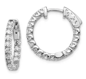 Inside Out Hoop Earrings with Diamonds