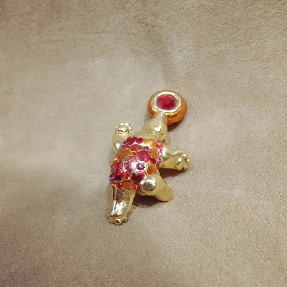 Jacky De G Chunky Circus Bear Brooch