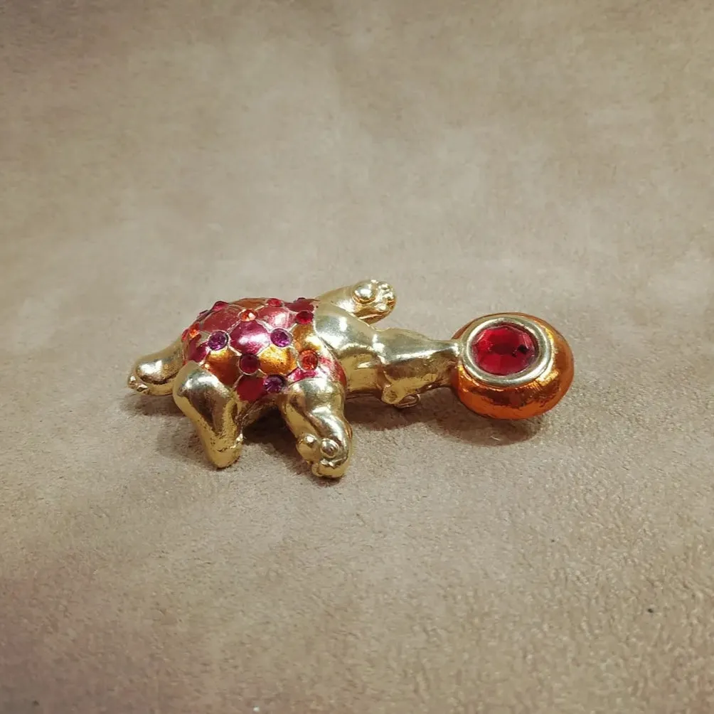 Jacky De G Chunky Circus Bear Brooch