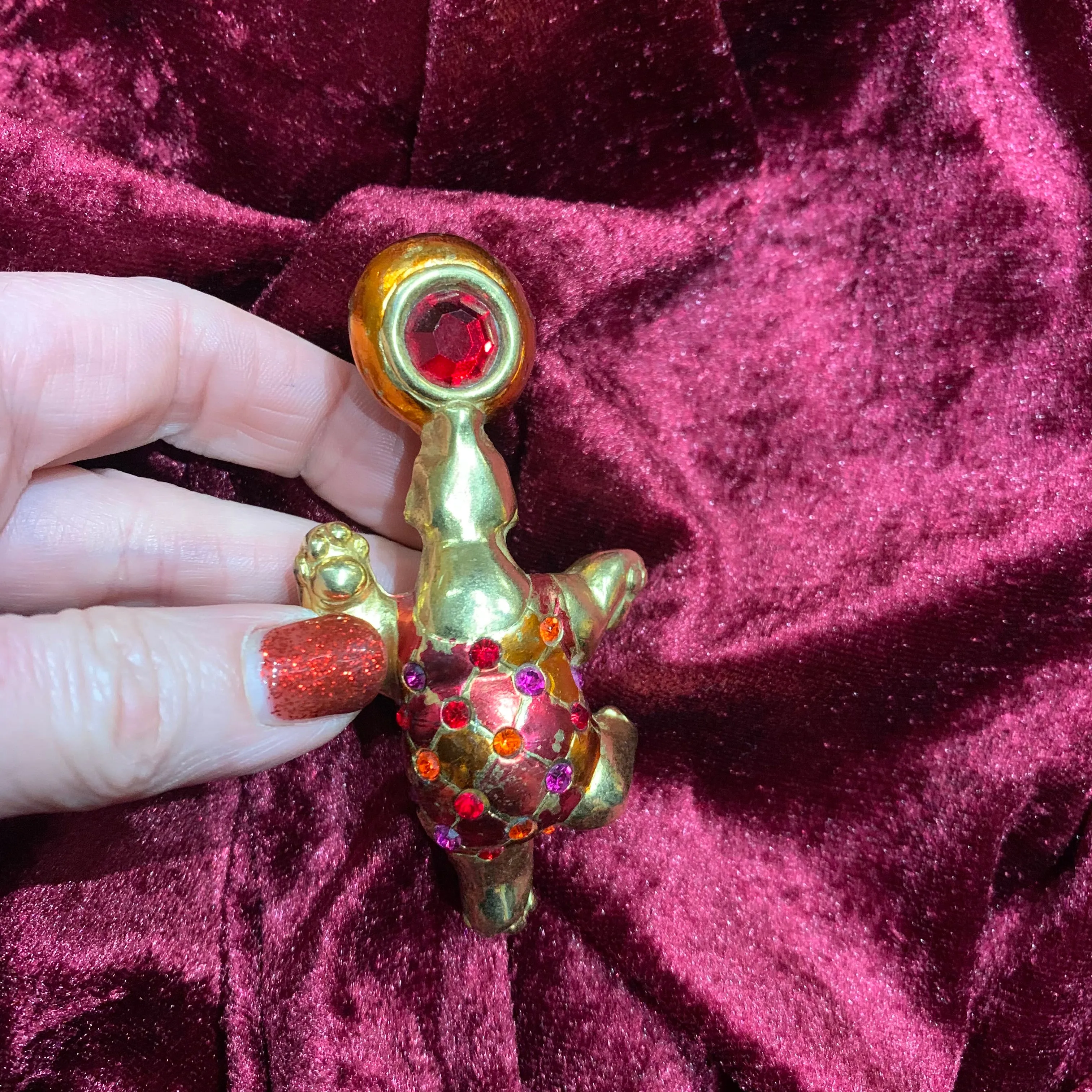 Jacky De G Chunky Circus Bear Brooch