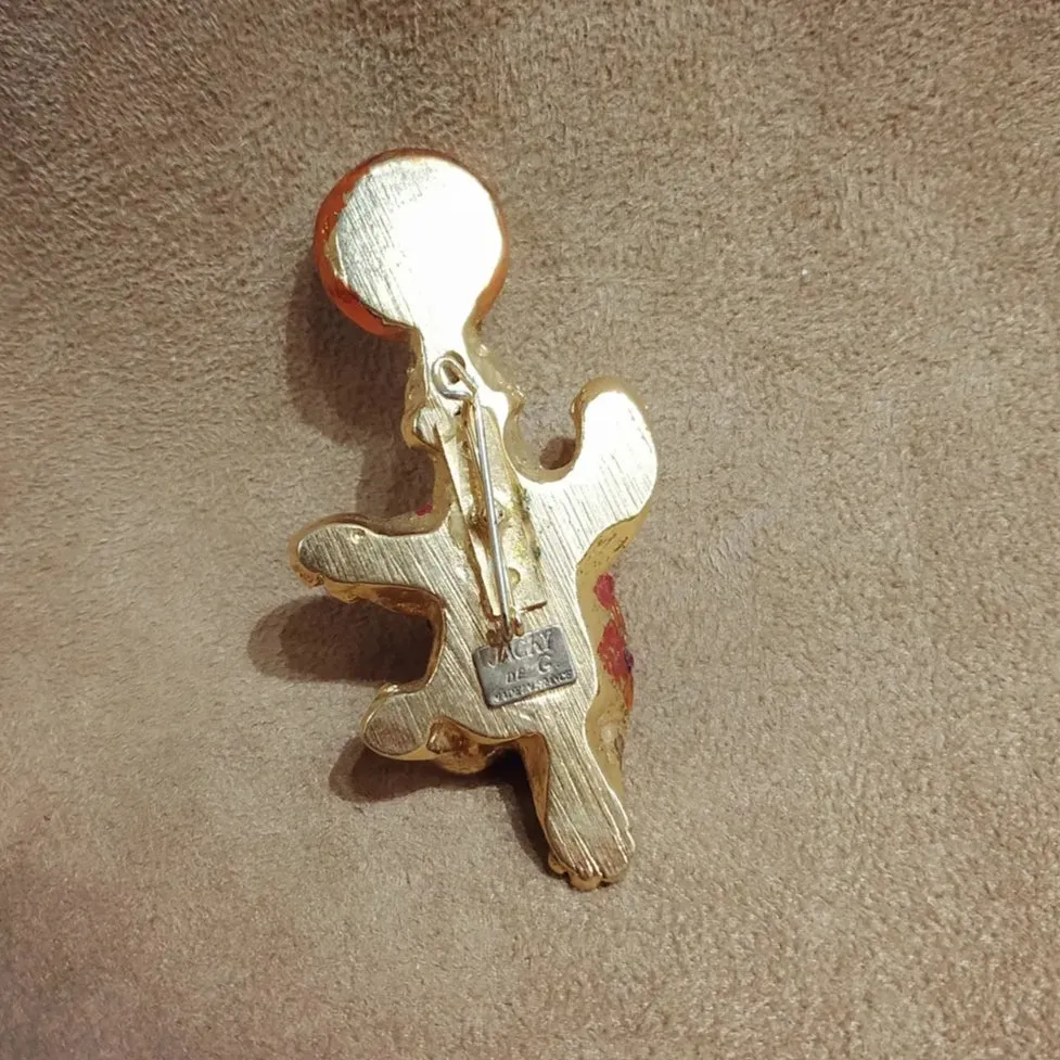 Jacky De G Chunky Circus Bear Brooch