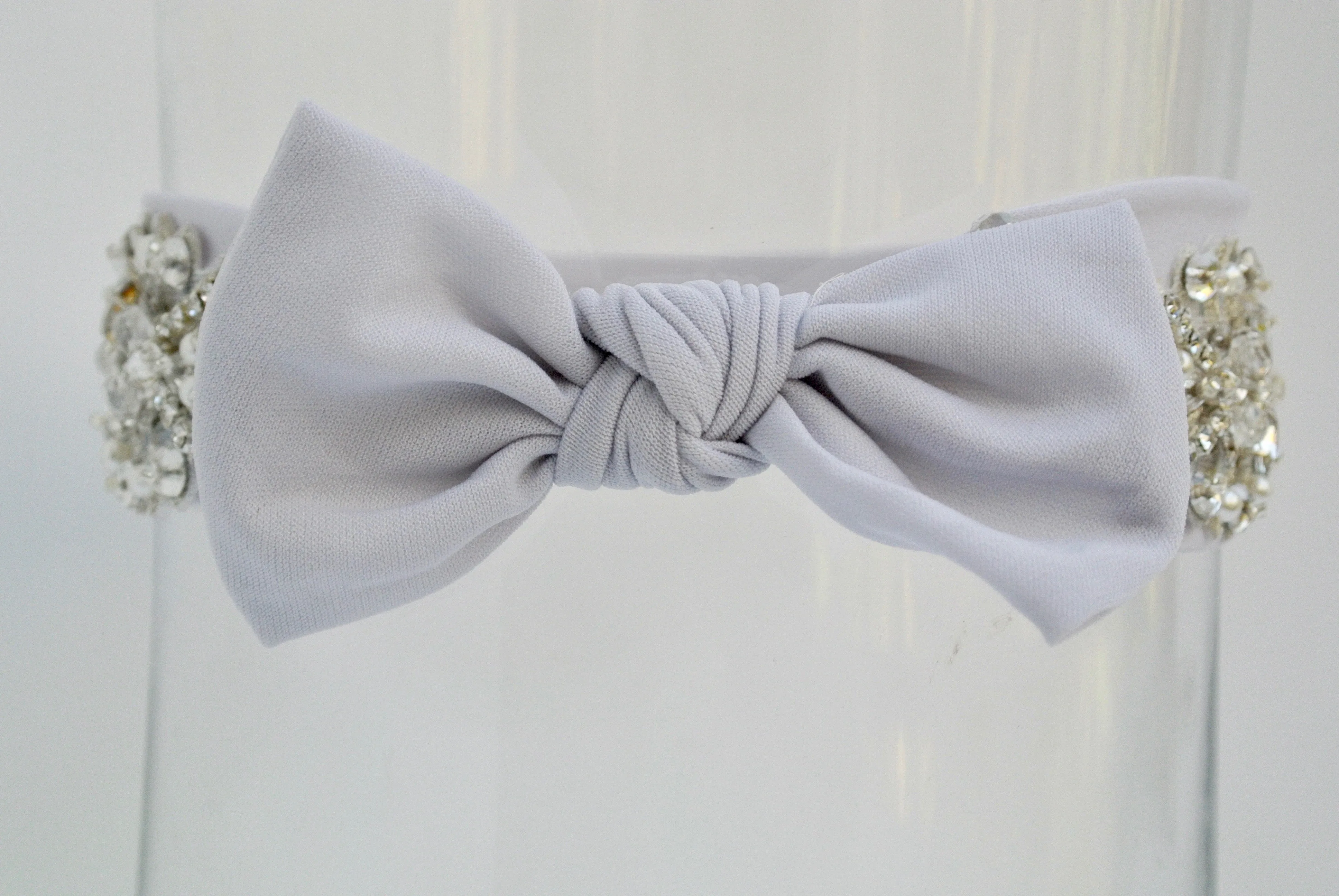 Jeweled In Grey 1 Year Old Headband