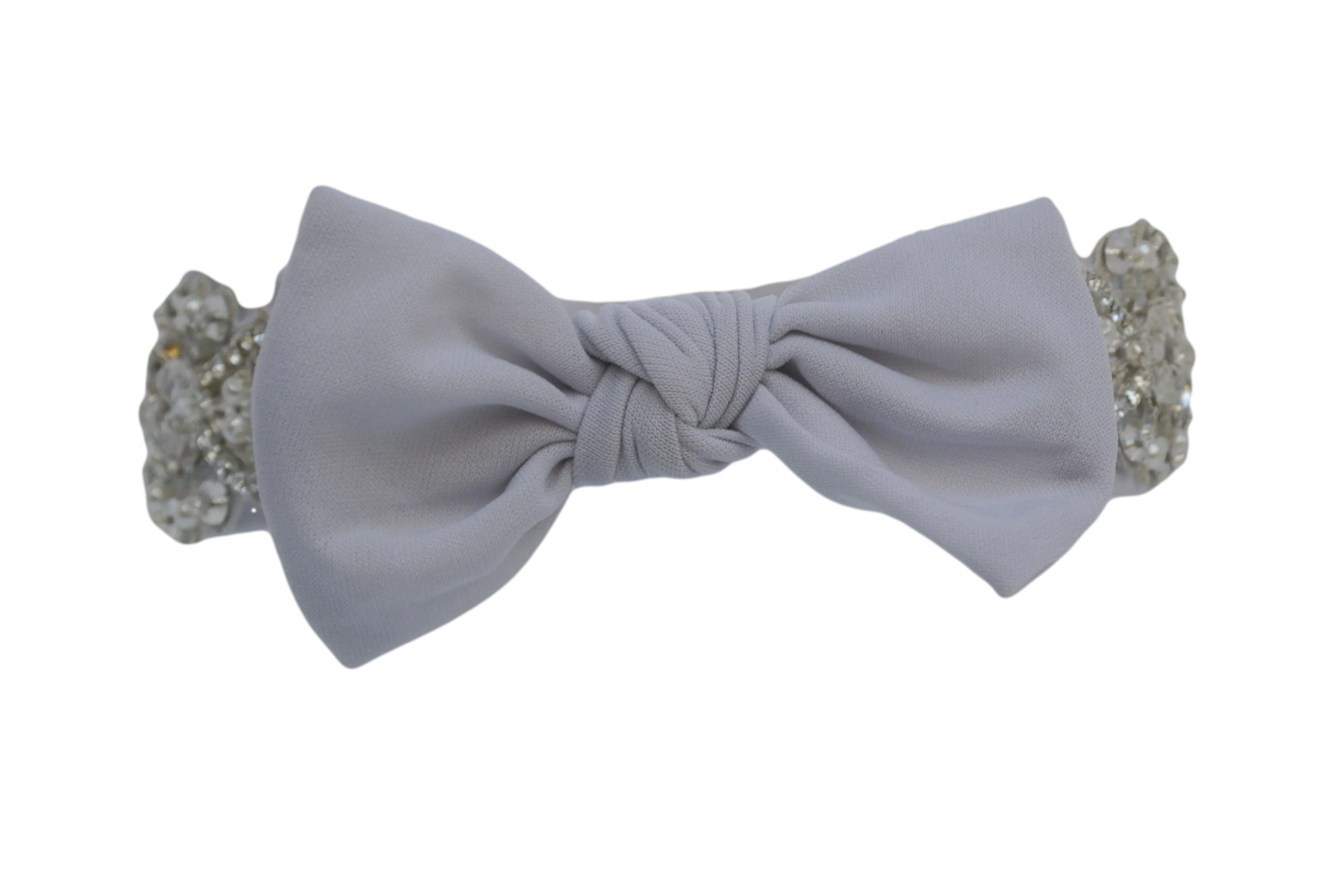 Jeweled In Grey 1 Year Old Headband