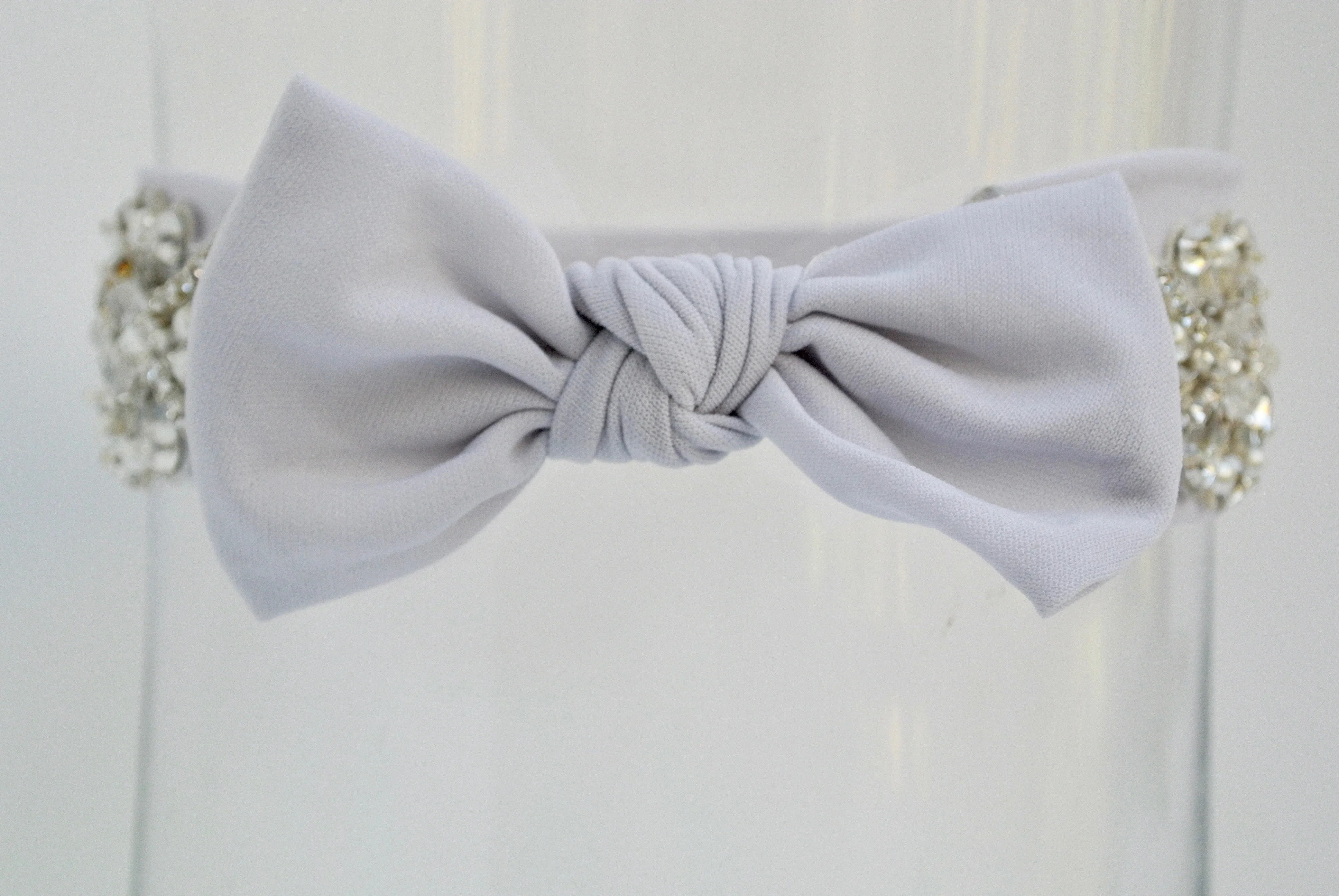 Jeweled In Grey 1 Year Old Headband