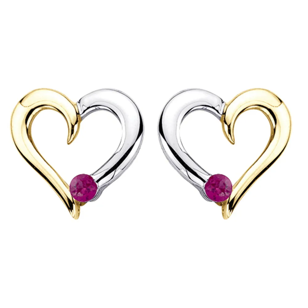 KATARINA Ruby Heart Jewelry Set (1/4 cttw)