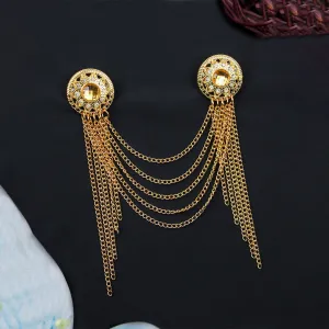 Kavove Linked Loops Golden Colour Brooch