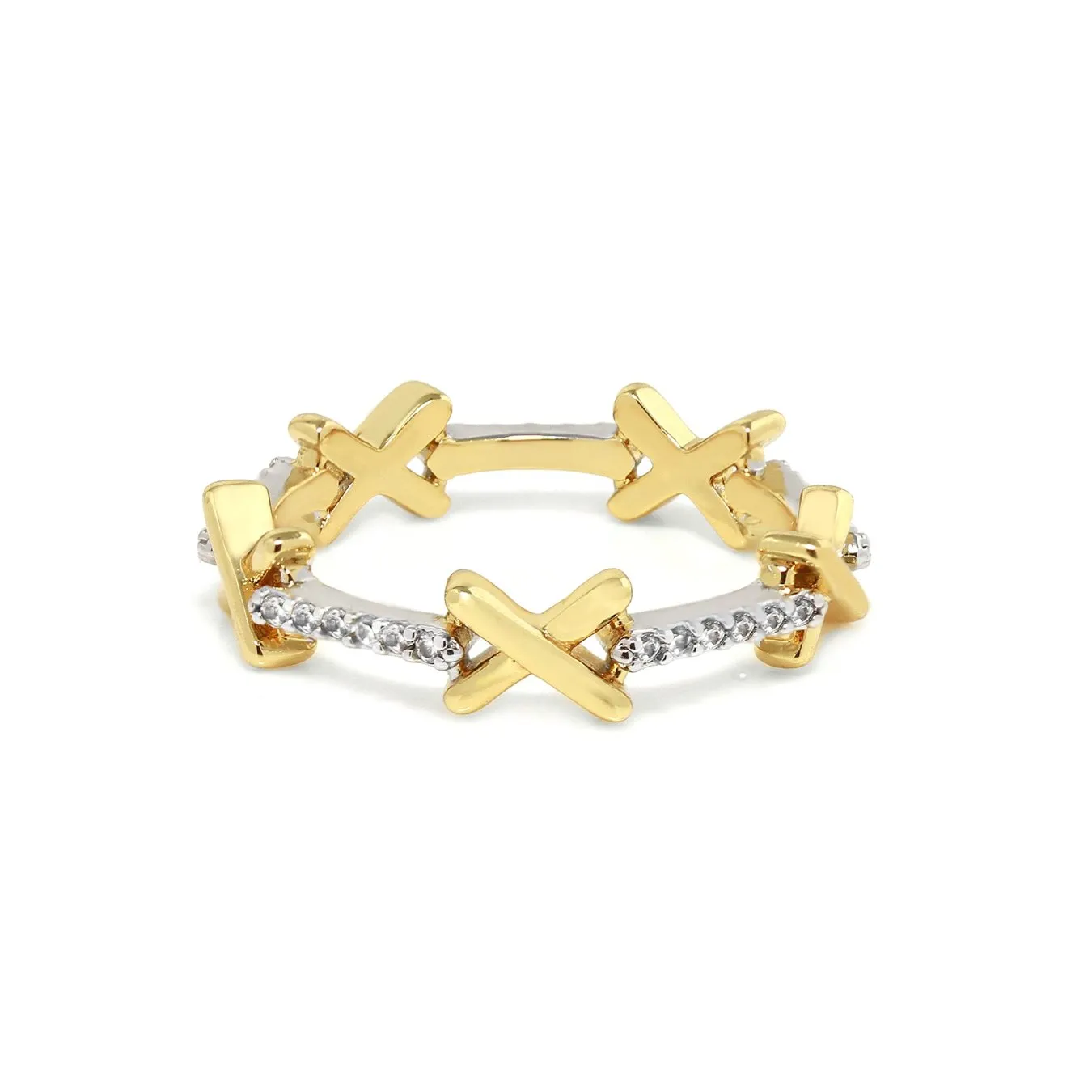 Kiss Ring - Gold & Silver