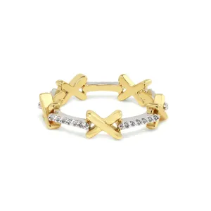 Kiss Ring - Gold & Silver