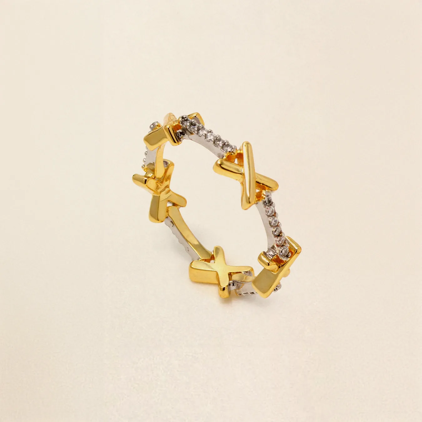 Kiss Ring - Gold & Silver