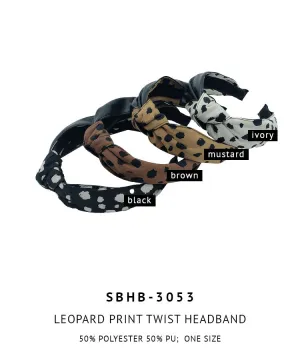 Leopard Print Twist Headband