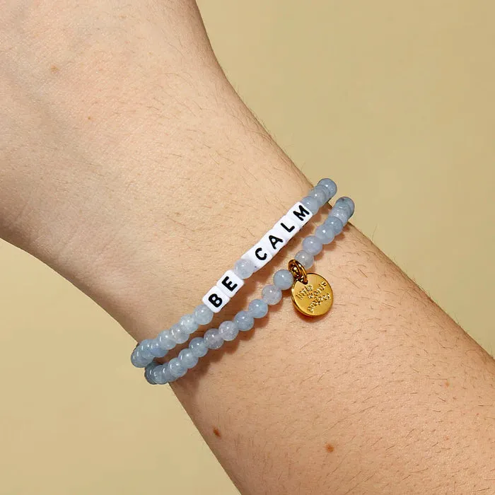 Little Words Project Be Calm Bracelet Aquamarine