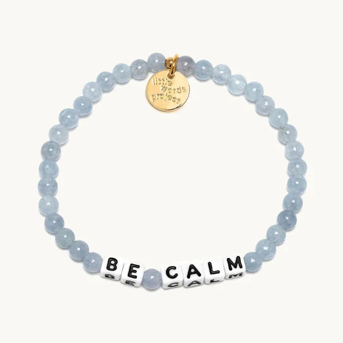 Little Words Project Be Calm Bracelet Aquamarine