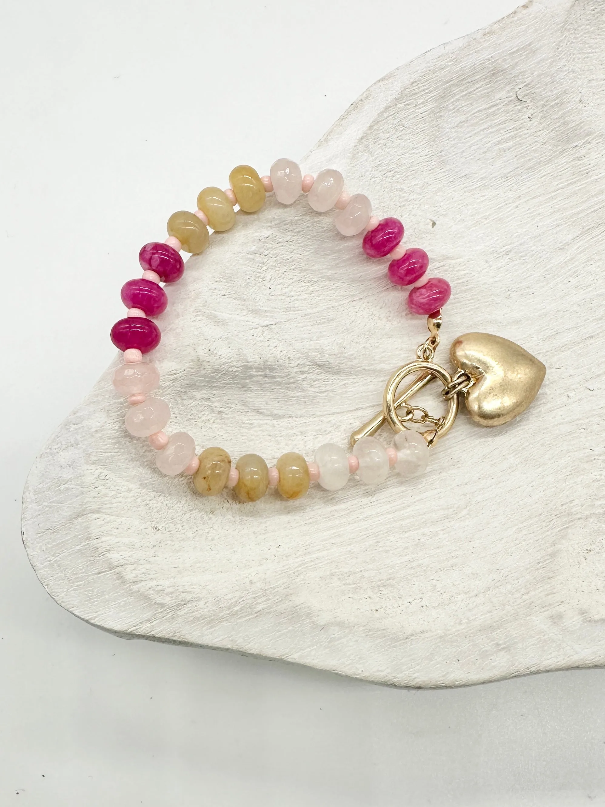 Lou Beaded Heart Bracelet