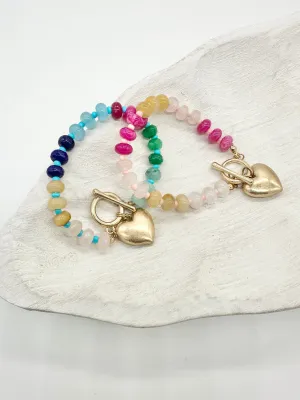 Lou Beaded Heart Bracelet