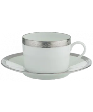Malmaison Platinum Tea Cup and Saucer