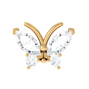 Marquise Diamond Butterfly Cartilage Earring