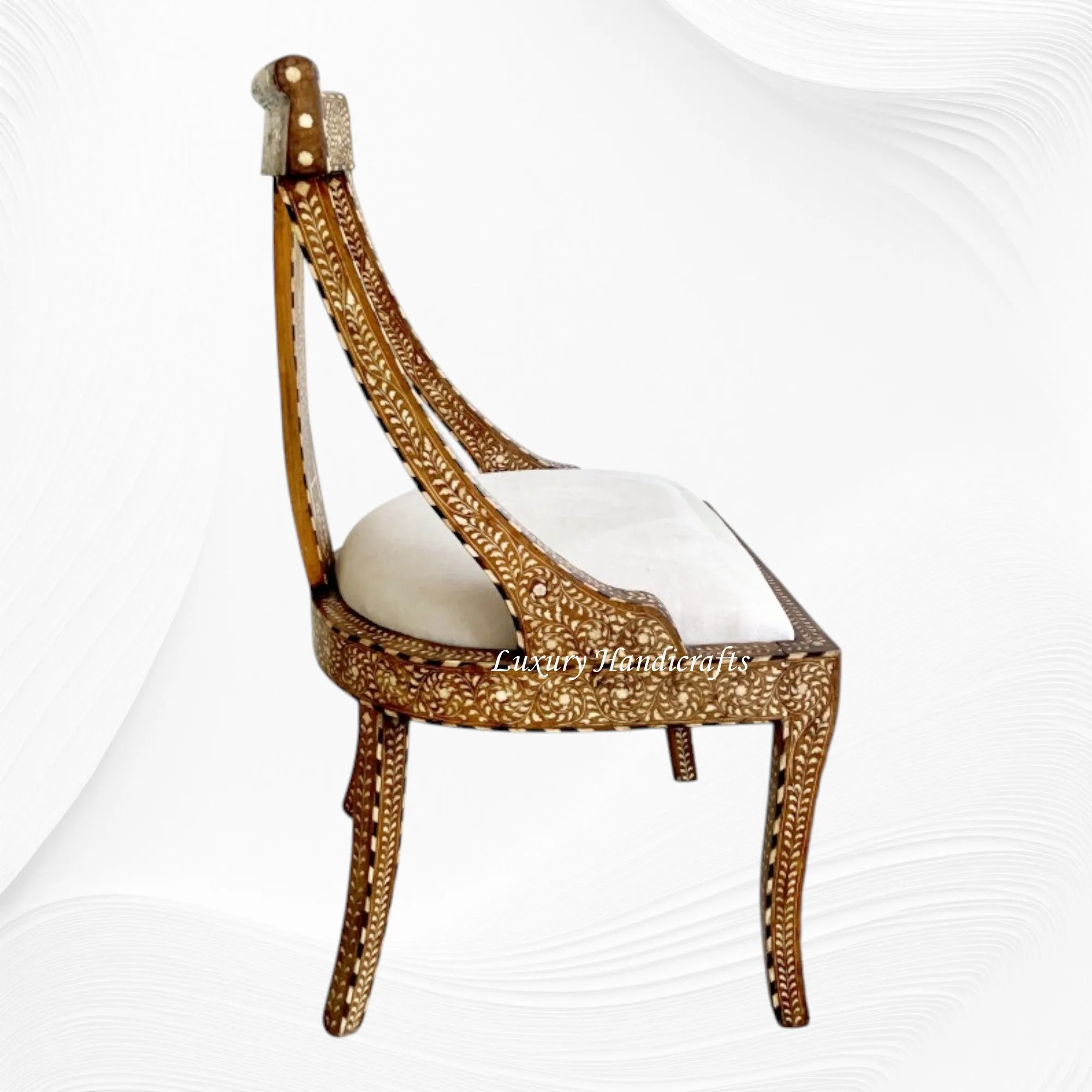 Mia Teakwood Bone Inlaid Dining Chair