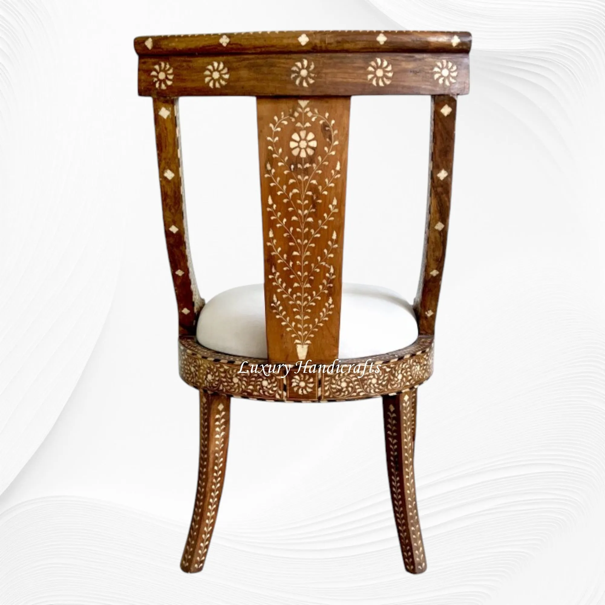Mia Teakwood Bone Inlaid Dining Chair