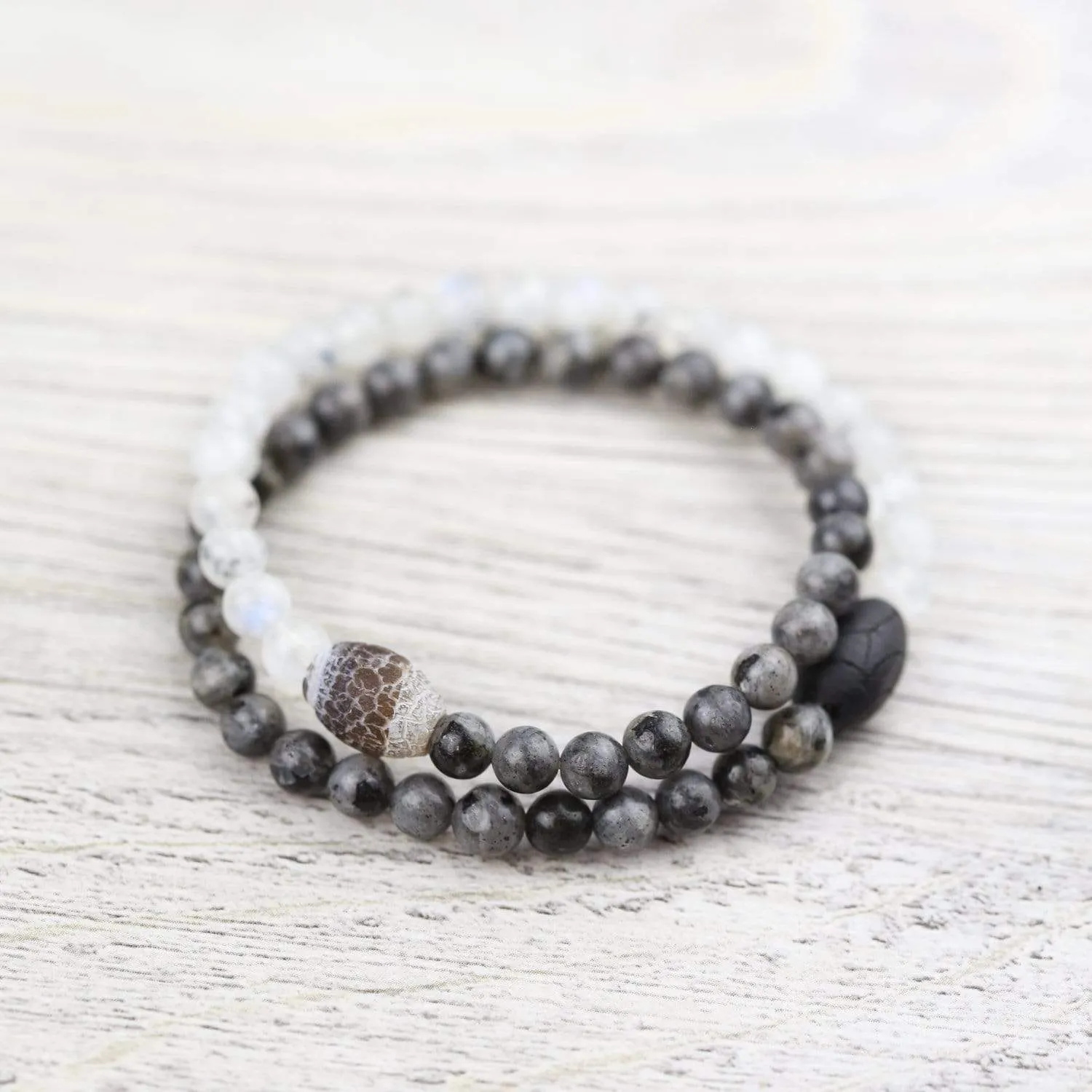Midnight Moonstone & Labradorite Bracelet