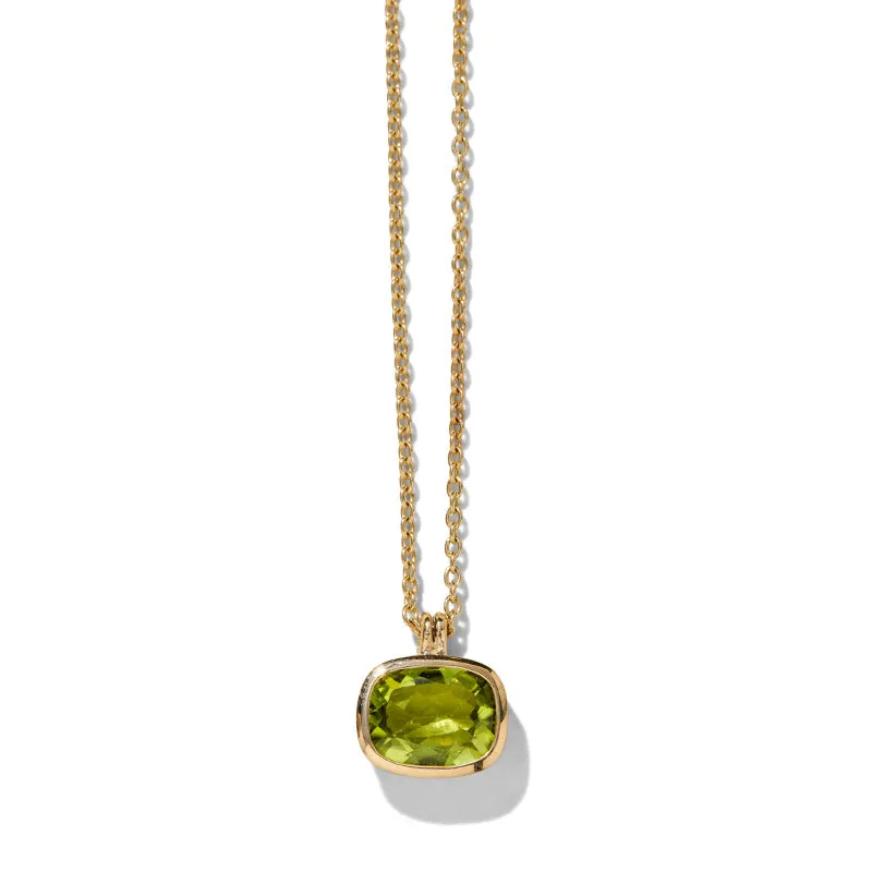 Minerva Necklace, Peridot, 9kt Yellow Gold