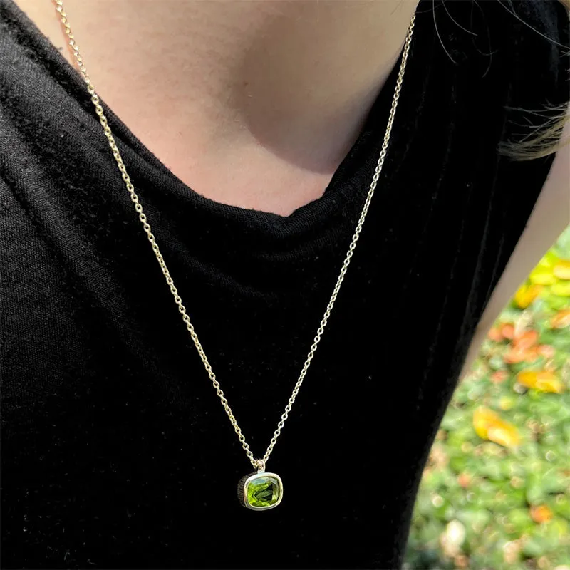 Minerva Necklace, Peridot, 9kt Yellow Gold