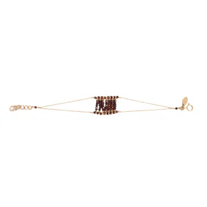 Miranda Bracelet #1 - Garnet & Yellow Gold