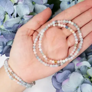 Morganite (Mixed Beryl) Beaded Bracelet