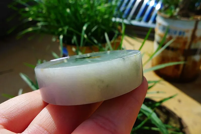 Natural Jade Rough Jadeite Raw (118g,5.4X5.4X1.55cm)