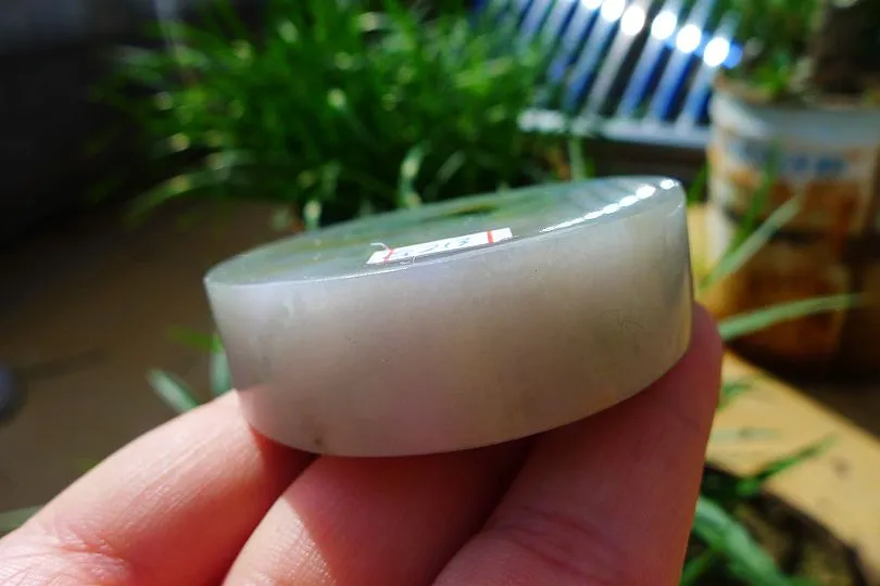 Natural Jade Rough Jadeite Raw (118g,5.4X5.4X1.55cm)