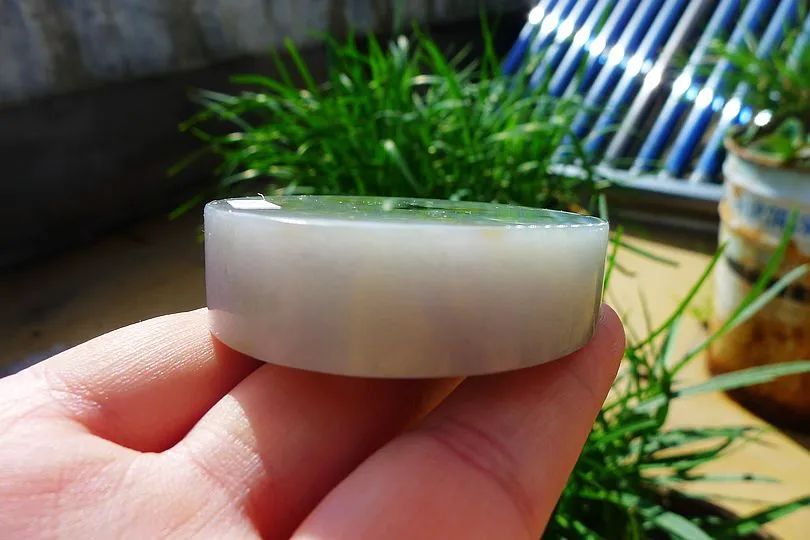 Natural Jade Rough Jadeite Raw (118g,5.4X5.4X1.55cm)