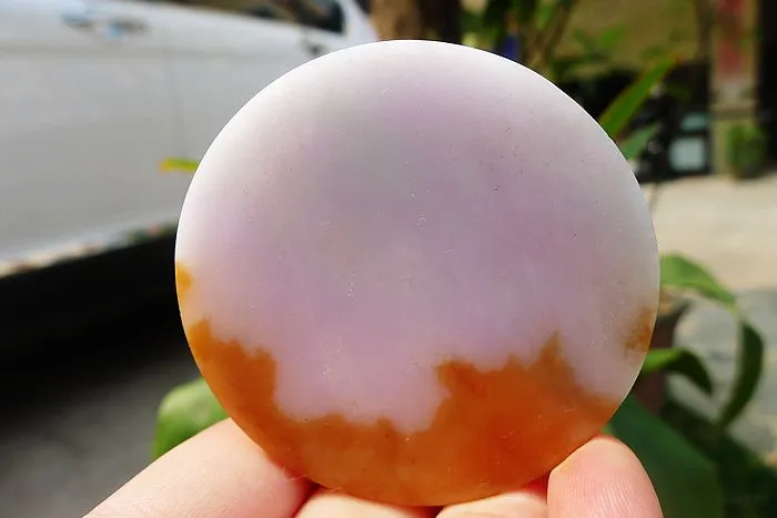 Natural Jade Rough Jadeite Raw (134g,5.65X5.65X1.6cm)